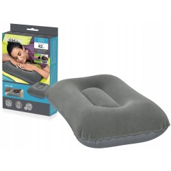 Dmuchana Poduszka Welurowa Szara 42 cm Bestway 67121