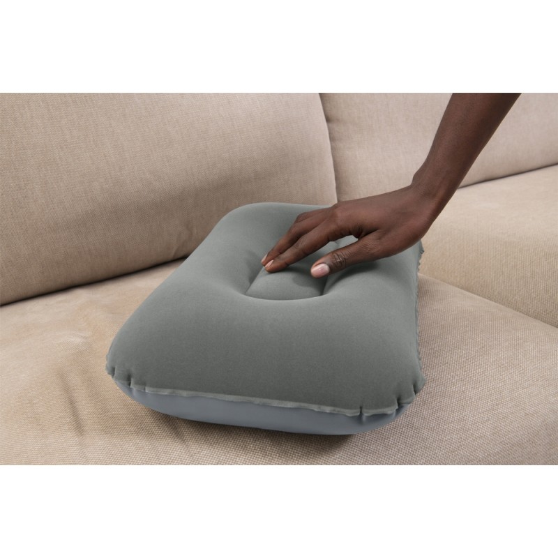 Dmuchana Poduszka Welurowa Szara 42 cm Bestway 67121