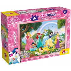 Puzzle dwustronne Maxi 24 elementy Princess. Księżniczki 74082 LISCIANI