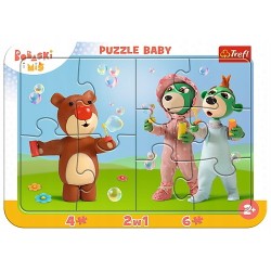 Puzzle Ramkowe Baby Zabawne Bobaski. Bobaski i Miś 80026 TREFL p15