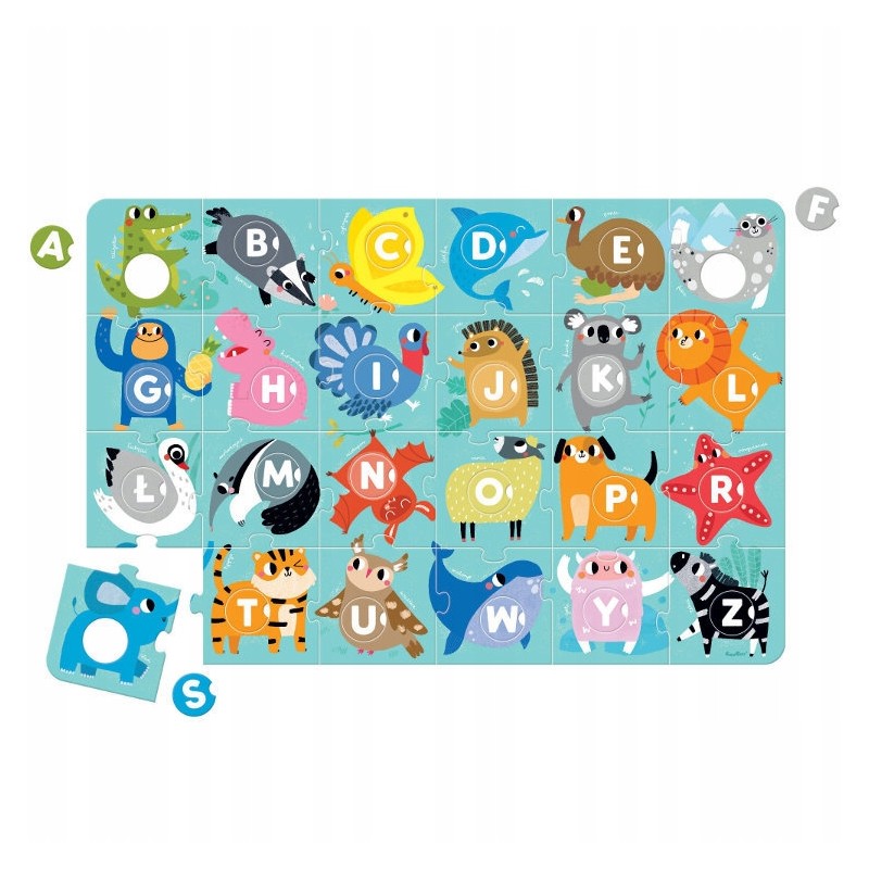 Czu Czu Duże puzzle z dziurką Alfabet