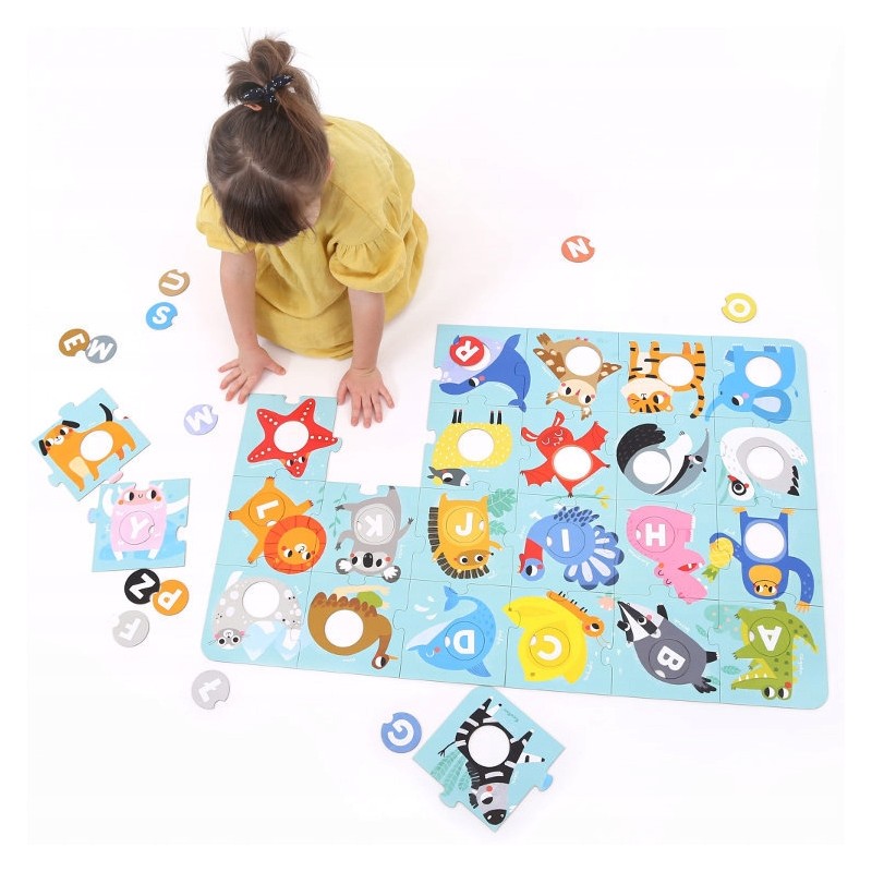 Czu Czu Duże puzzle z dziurką Alfabet