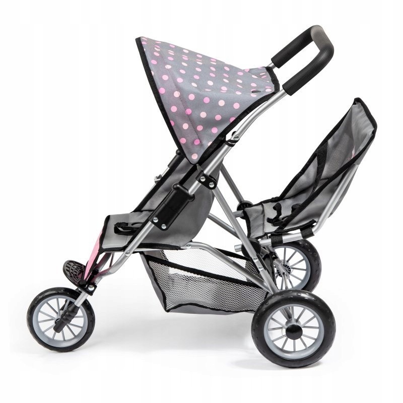 Bayer Wózek dla lalek bliźniaczy - Jogger DUO szary z wróżką 39166AA
