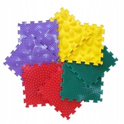 PROMO Polesie 63058 Mata do masażu ortopedyczna modułowa ORTHO PUZZLE Jeżyk