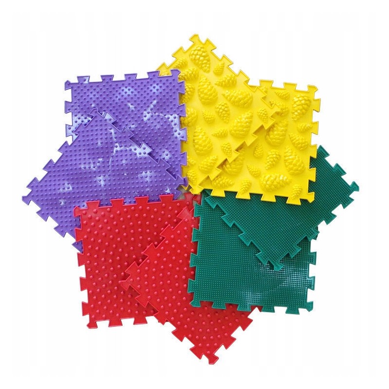PROMO Polesie 63058 Mata do masażu ortopedyczna modułowa ORTHO PUZZLE Jeżyk