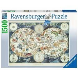 Puzzle 1500el Mapa z fantastycznymi zwierzętami 160037 RAVENSBURGER p5
