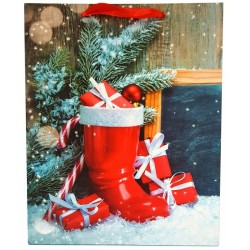 Torebka ozdobna prezentowa świąteczna 7050B 26x32x12cm p12, mix cena za 1 s