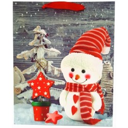 Torebka ozdobna prezentowa świąteczna 7050B 26x32x12cm p12, mix cena za 1 s