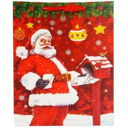 Torebka ozdobna prezentowa świąteczna 7001A 31x42x12cm p12 ,mix cena za 1 s