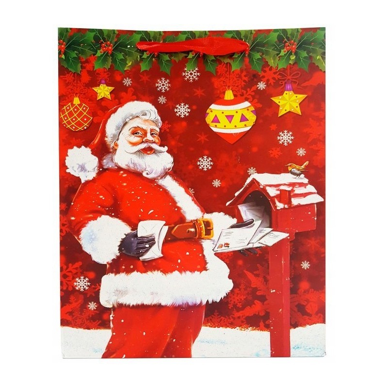 Torebka ozdobna prezentowa świąteczna 7001A 31x42x12cm p12 ,mix cena za 1 s