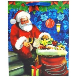 Torebka ozdobna prezentowa świąteczna 7001A 31x42x12cm p12 ,mix cena za 1 s