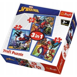 Puzzle 3w1 Pajęcza siła Spiderman 34841 TREFL p8