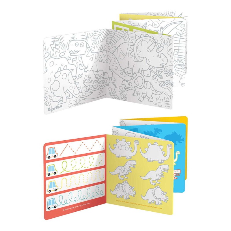 CzuCzu Dłuuugie kolorowanki Dinozaury