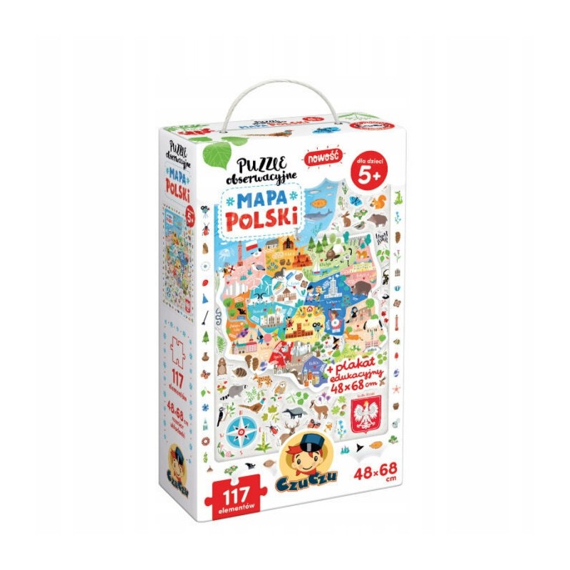 Czu Czu Puzzle obserwacyjne Mapa Polski