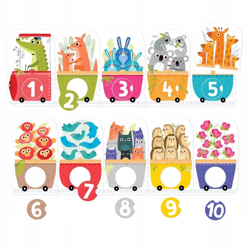 CzuCzu Puzzle z dziurką Pociąg do liczenia 30el 3+