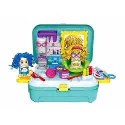 Zestaw Fryzjerski Ciastolina Walizka 30 Elementów