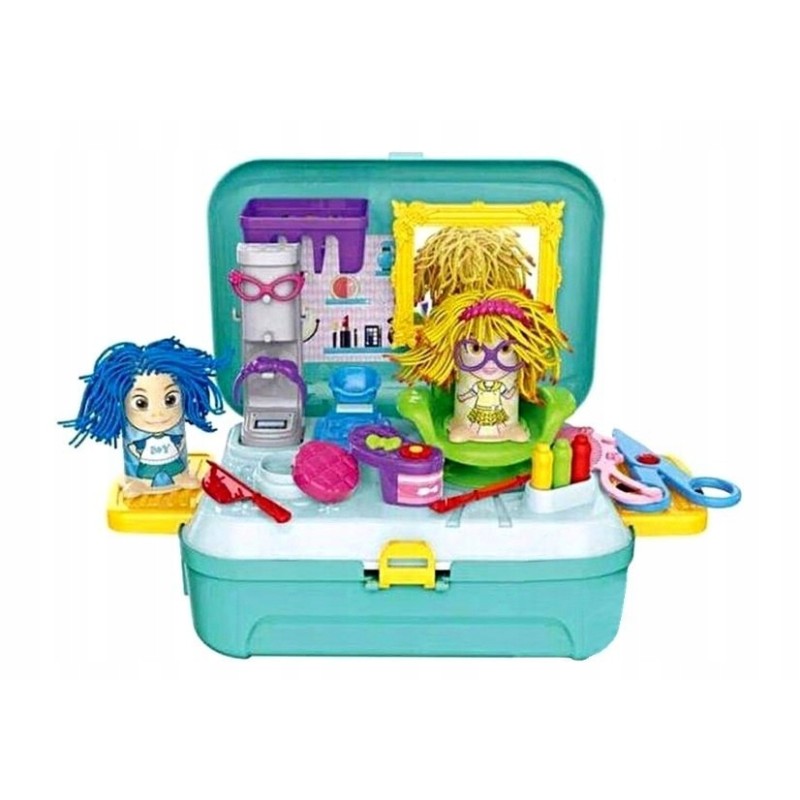 Zestaw Fryzjerski Ciastolina Walizka 30 Elementów