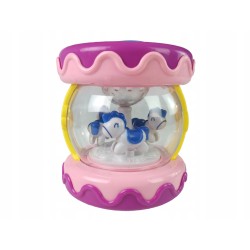 Kolorowy Bębenek z Karuzelą Odgłosy Zwierząt Róż