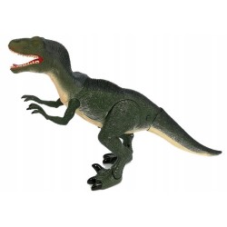 Dinozaur Velociraptor Porusza się Ryczy Świeci