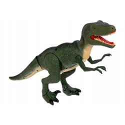 Dinozaur Velociraptor Porusza się Ryczy Świeci