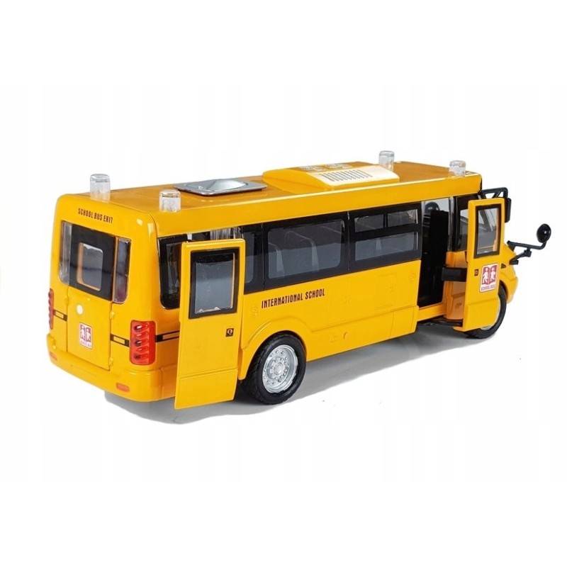 Metalowy Autobus Szkolny z silnikiem naciąganym