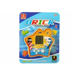 Gra Elektroniczna Kieszonkowa Brick Tetris Żółty