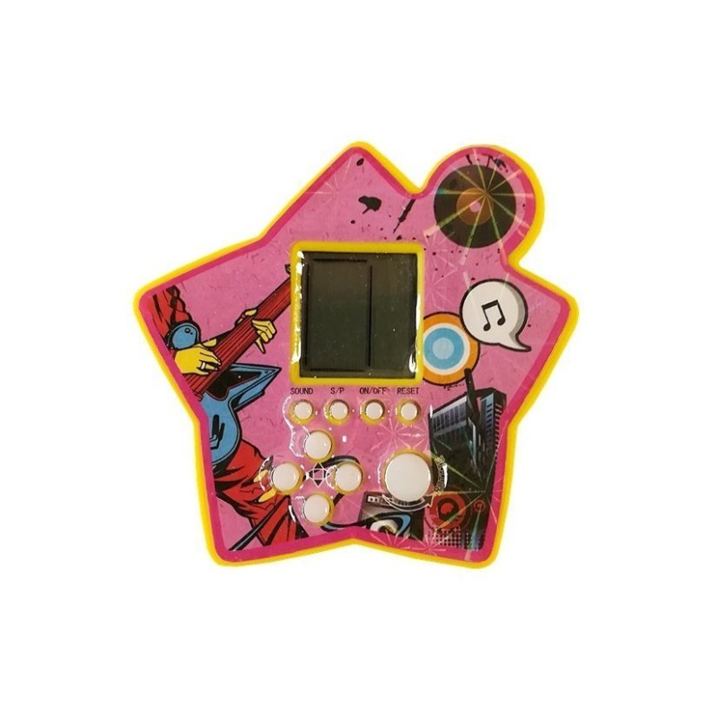 Gra Elektroniczna Kieszonkowa Brick Tetris Żółty