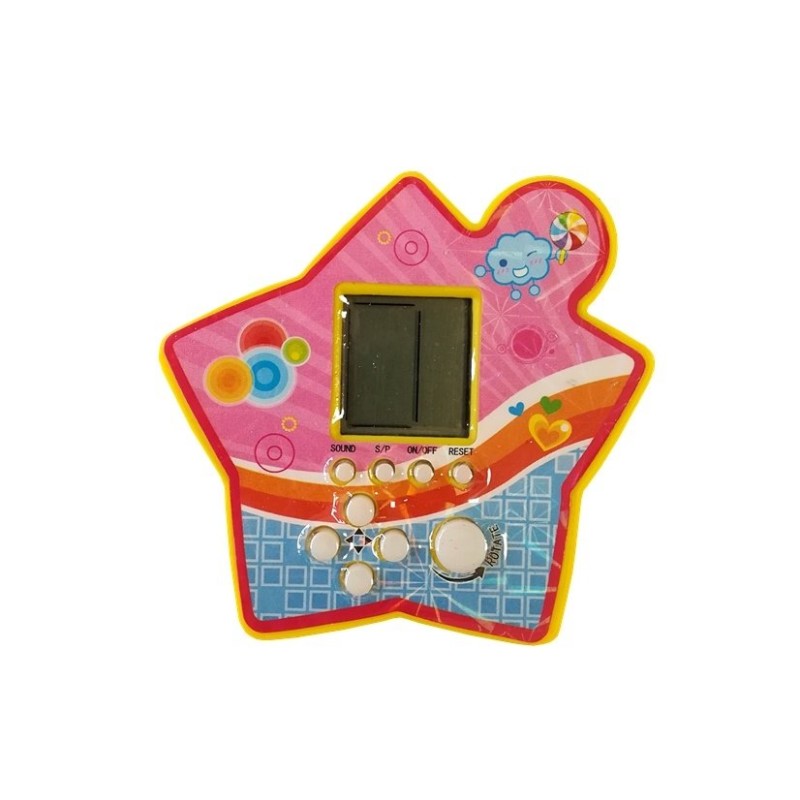 Gra Elektroniczna Kieszonkowa Brick Tetris Żółty