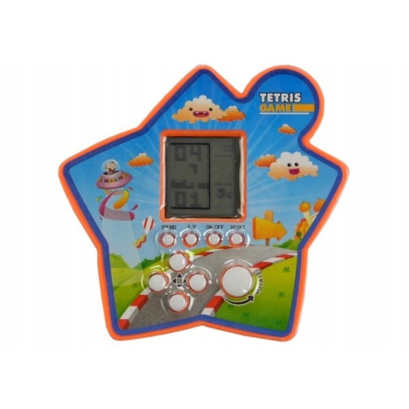 Gra Elektroniczna Kieszonkowa Tetris Gwiazdka Pomarańczowy