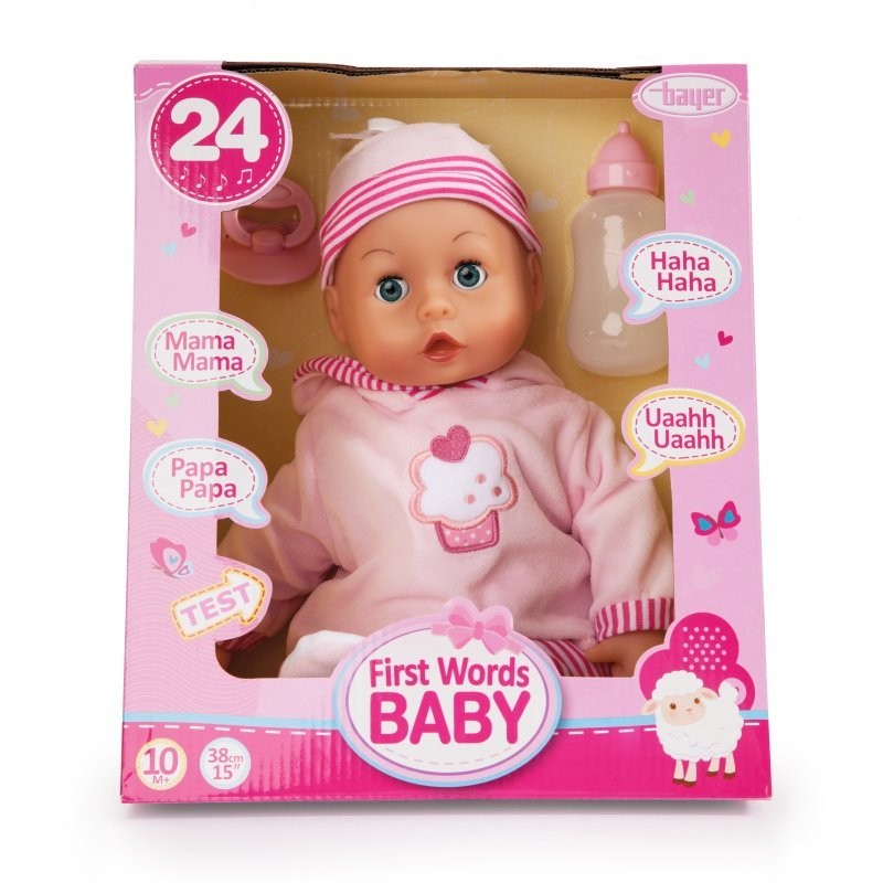 Bayer Lalka bobas Pierwsze słowa 38cm 93816AA