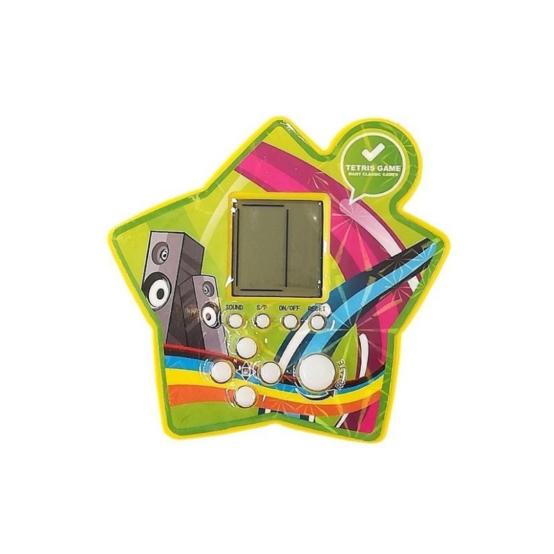 Gra Elektroniczna Kieszonkowa Tetris Gwiazdka Żółty