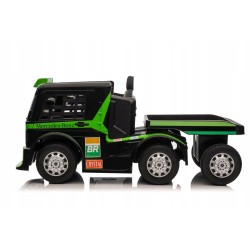 Auto Na Akumulator Mercedes + Naczepa XMX622B Zielony LCD