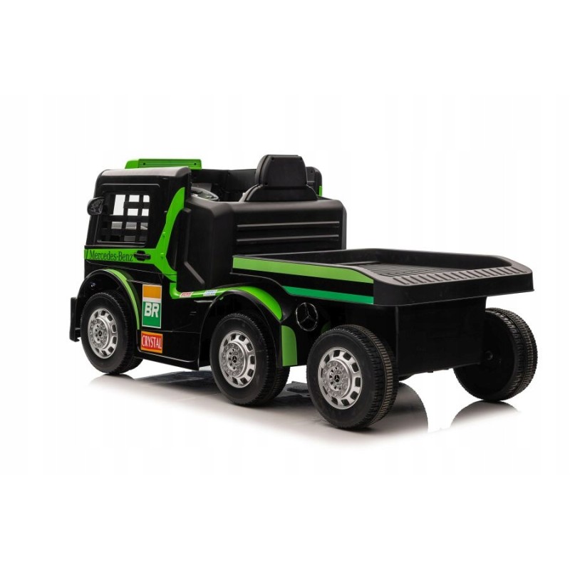 Auto Na Akumulator Mercedes + Naczepa XMX622B Zielony LCD