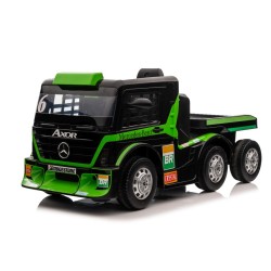 Auto Na Akumulator Mercedes + Naczepa XMX622B Zielony LCD