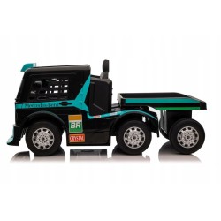 Auto Na Akumulator Mercedes+ Naczepa XMX622B Niebieski LCD