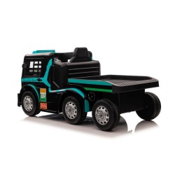 Auto Na Akumulator Mercedes+ Naczepa XMX622B Niebieski LCD