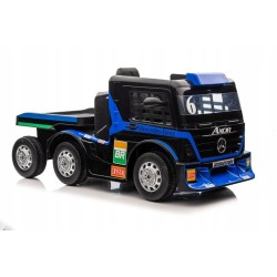 Auto Na Akumulator Mercedes + Naczepa XMX622B Granatowy LCD