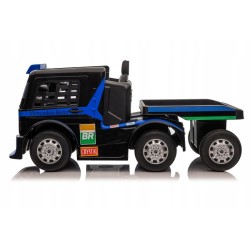 Auto Na Akumulator Mercedes + Naczepa XMX622B Granatowy LCD