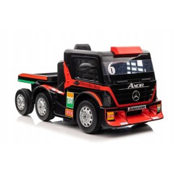 Auto Na Akumulator Mercedes + Naczepa XMX622B Czerwony LCD