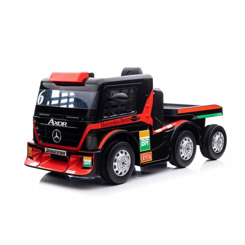 Auto Na Akumulator Mercedes + Naczepa XMX622B Czerwony LCD