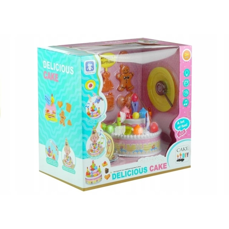 Serwis Urodzinowy Tort Ciasteczka Świeczki Lody