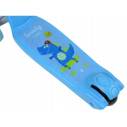 Hulajnoga Balansowa Trójkołowa Świecące Koła Niebieska Krokodyl