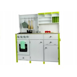 Drewniana Kuchnia Dla Dzieci Zielono Biała Paula