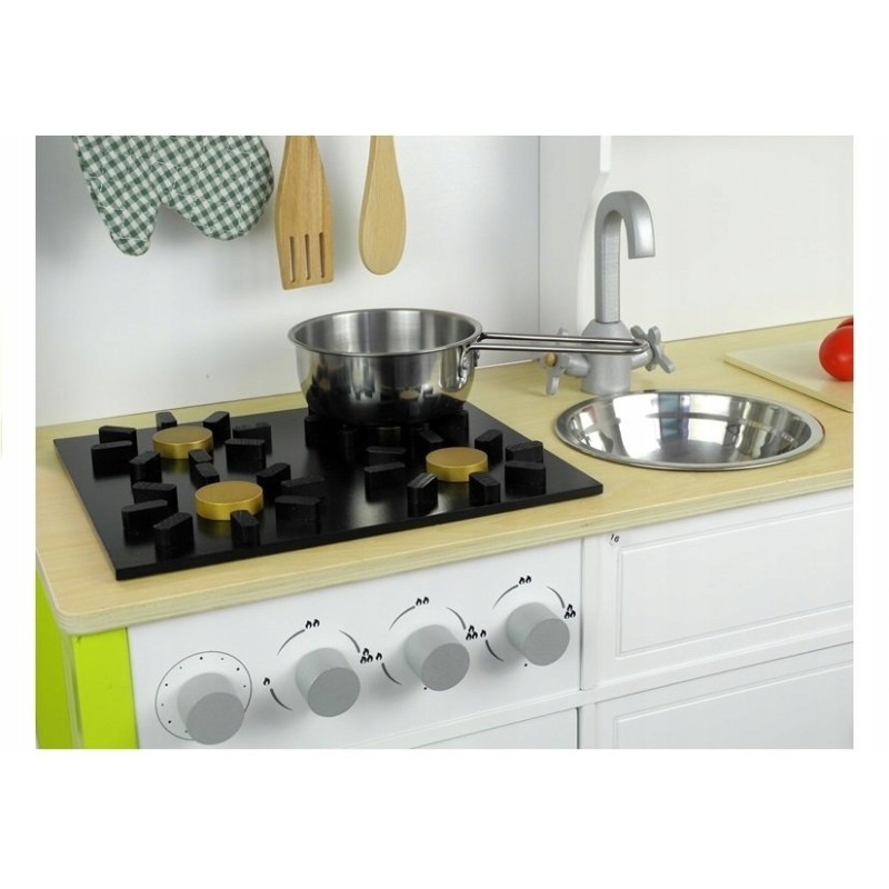 Drewniana Kuchnia Dla Dzieci Zielono Biała Paula