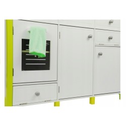 Drewniana Kuchnia Dla Dzieci Zielono Biała Paula