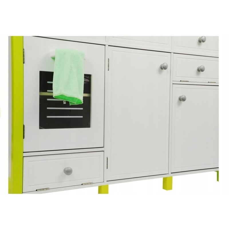 Drewniana Kuchnia Dla Dzieci Zielono Biała Paula