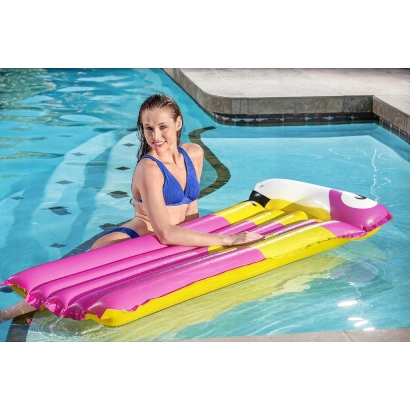 Dmuchany Materac Do Pływania Flaming Różowy 183 x 76 cm Bestway 44021