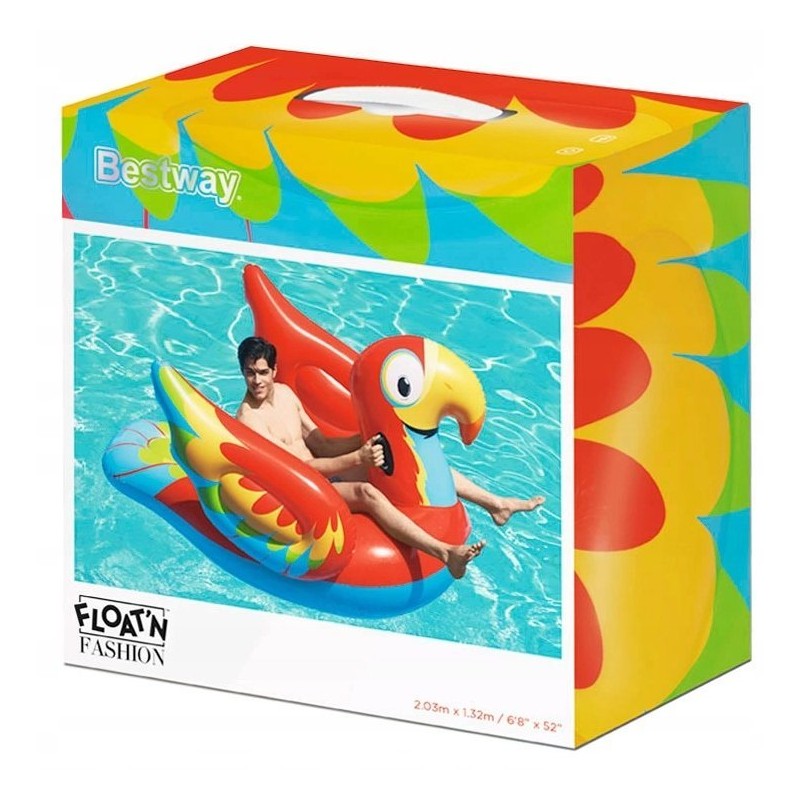 Dmuchany Materac Papuga 230 cm x 180 cm Bestway 41127