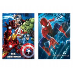 PROMO Karnet złoty Marvel Avengers / SpiderMan VERTE mix cena za 1 sztukę