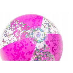 Piłka Plażowa Z Brokatem Rózowa 41cm Bestway 31050